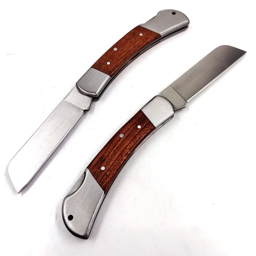 Pk-1119W 4.25 Inches Classical Lockback Style Rosewood Inlaid Handle Schwarzwolf Folding Pocket Knife